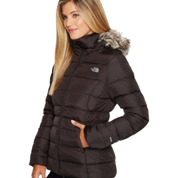 The North Face Women's Gotham Jacket II Black Goose Down Hoodie size Medium - Picture 2 of 7